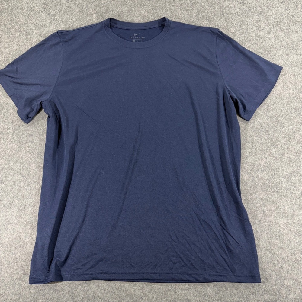 Nike‎ Dri-FIT Training Shirt Mens XL Navy Blue Short Sleeve Performance Tee